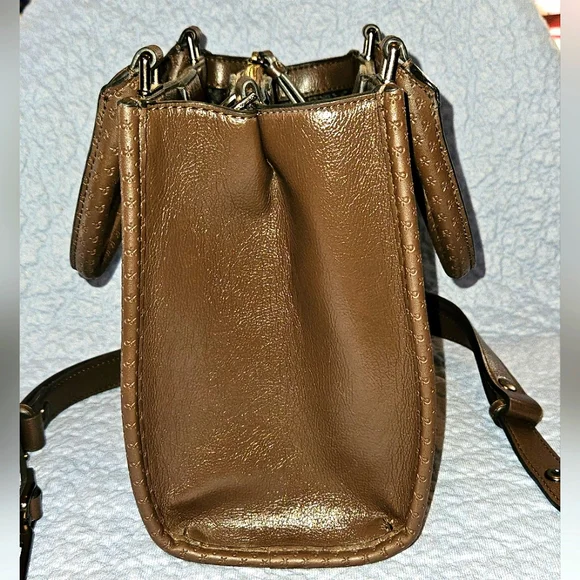 Calvin Klein Brown Leather Crossbody Bag - Picture 5 of 14